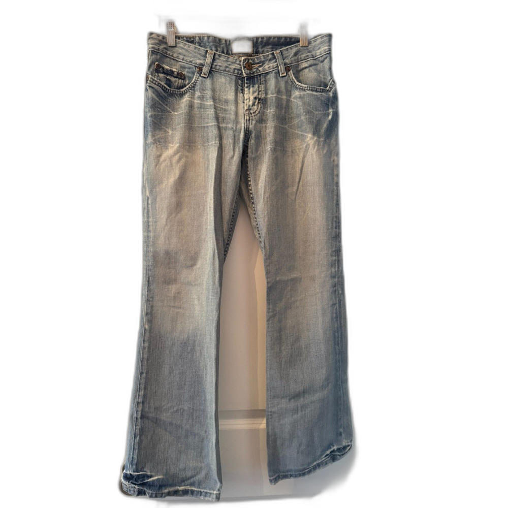 BKE Women's Light Wash Flare Jeans